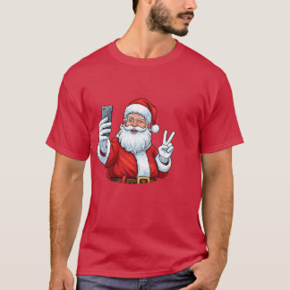 Santa Selfie – Lustiges Weihnachts-T-Shirt T-Shirt