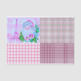 Santa Shabby Chic Tissue Paper for Crafting & DIY Seidenpapier