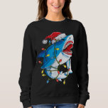 Santa Shark Christmas Lights Sharkmas Tree Xmas Bo Sweatshirt<br><div class="desc">Santa Shark Christmas Lights Sharkmas Tree Xmas Boys Men</div>