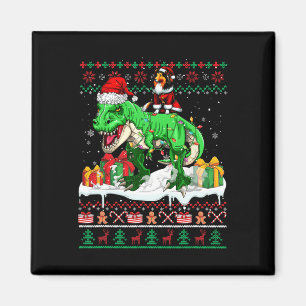 Santa Sheltie Riding T-rex Weihnachtskrüge Lover Magnet