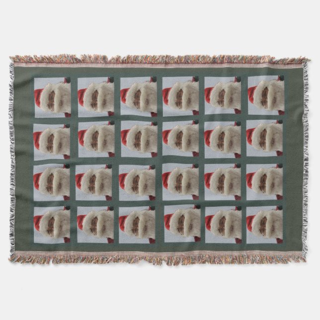 Santa Sherpa Throw Blanket Decke (Vorderseite)