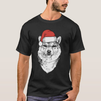 Santa Shiba Inu Dog Ugly Weihnachten T-Shirt