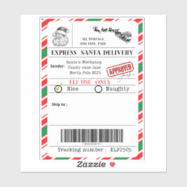 Santa shipping label