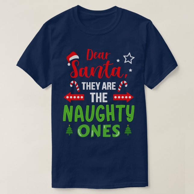 Santa sie unanständigen Cousin Bruder Schwester T-Shirt (Design vorne)