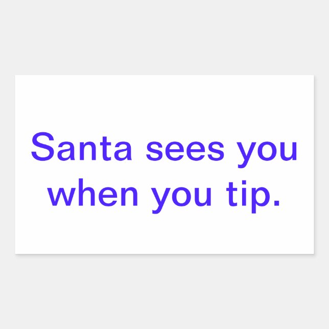 santa sieht dich, wenn du tippst. rechteckiger aufkleber (Vorderseite)