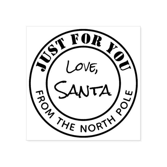 Santa Signature Rubber Briefmarke North Pole Mail  Gummistempel (Prägung)