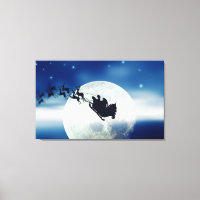 Santa Silhouette über der Mauer Kunst
