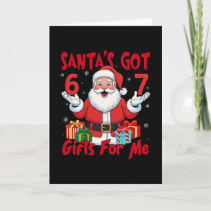 Santa Six Seven Meme Weihnachten Gen Z Meme  Karte