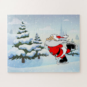 Santa Skaten am Nordpol Puzzle
