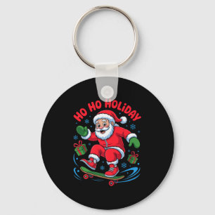 Santa Skater Skateboardliebhaber Lustiges Weihnach Schlüsselanhänger