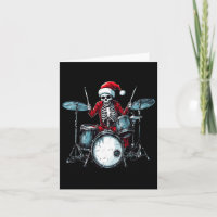 Santa Skeleton Drum Drummer Percussionist