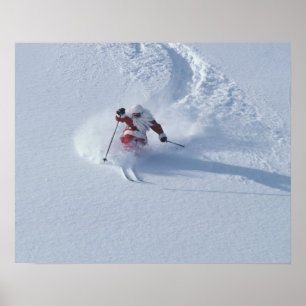 Santa Skifahren im Snowbird Skigebiet, Wasatch Poster