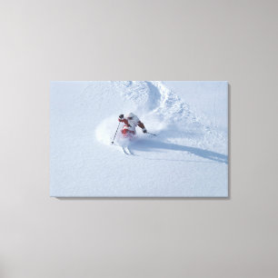 Santa-Skiing im Snowbird-Ski-Resort, Wasatch Leinwanddruck