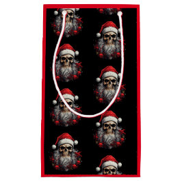 Santa Skull Geschenktasche (rot) Kleine Geschenktüte