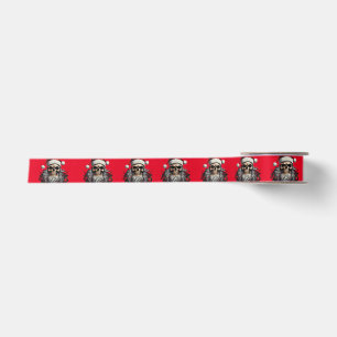 Santa Skull Gift Ribbon (rot) Satinband