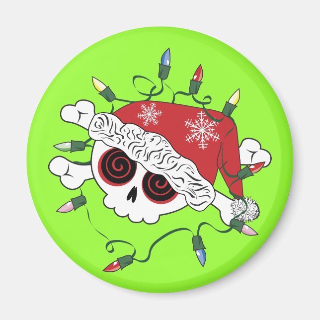Santa Skull Magnet (Vorne)