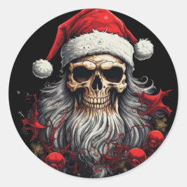 Santa Skull Stickers