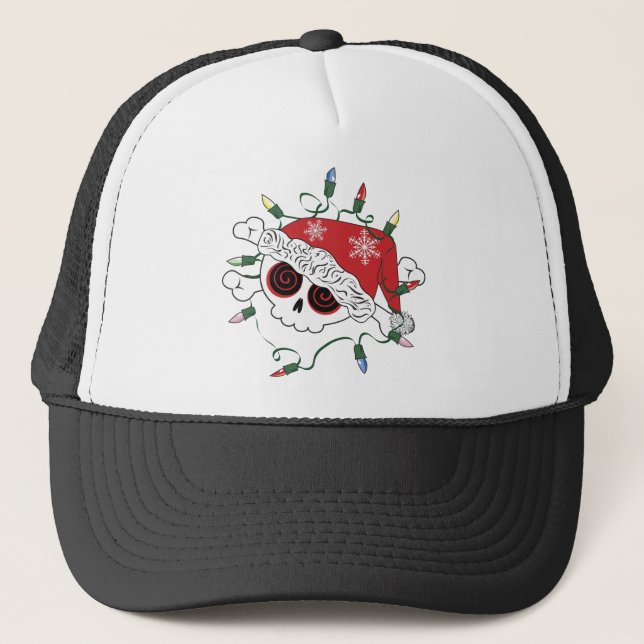 Santa Skull Truckerkappe (Vorderseite)