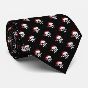 Santa Skulls Christmas Black Krawatte