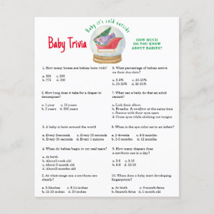 Santa sleigh - Baby Trivia   Baby Showspiel