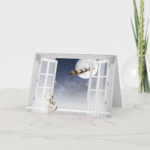 Santa Sleigh im Freien Karte