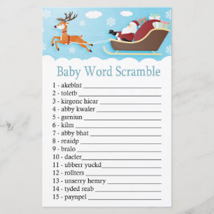 Santa Sleigh Reindeer Baby Wortspiel