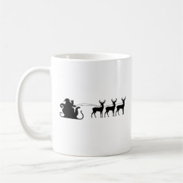 Santa sleigh reindeer kaffeetasse