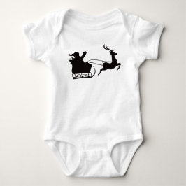 Santa Sleigh und Reindeer Baby Strampler
