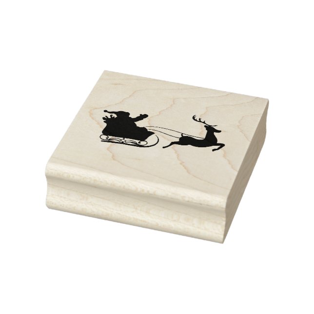 Santa Sleigh und Rentier Gummistempel (Stempel)