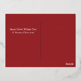 Santa Sleigh with Flying Cats Christmas Postcard Folien Feiertagspostkarte