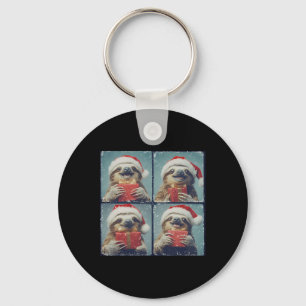 Santa Sloth Animal Fotografy Sloth Weihnachten Schlüsselanhänger
