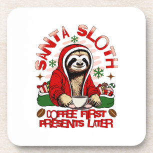 Santa Sloth Schlackenkaffee Getränkeuntersetzer
