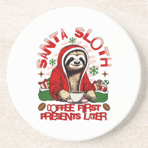 Santa Sloth Schlackenkaffee Getränkeuntersetzer