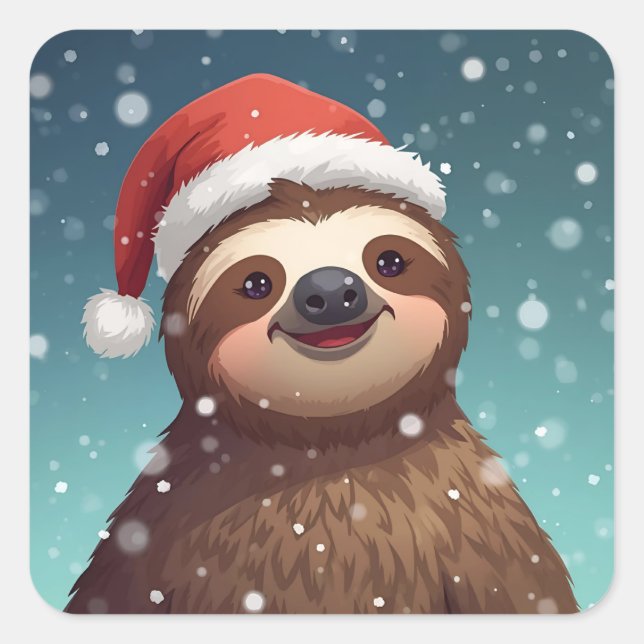 Santa Sloth, Stickers (Vorderseite)