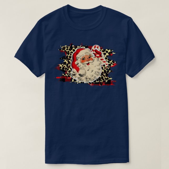 Santa Smile Friendly mit jedem Weihnachtslieder T-Shirt (Design vorne)
