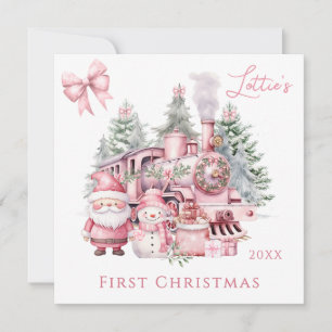 Santa Snowman Baby 1. Weihnachten Karte