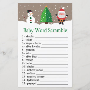 Santa, Snowman Baby Wortspiel
