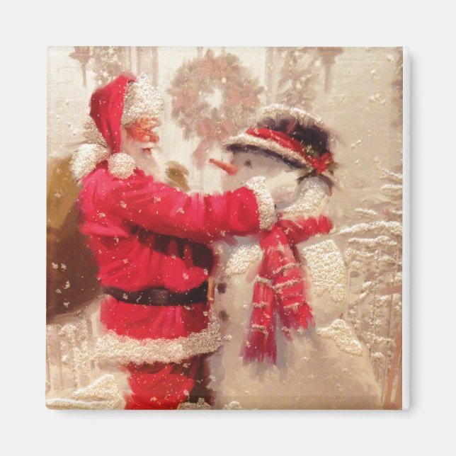 Santa & Snowman Magnet (Vorne)