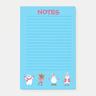 Santa Snowman Polar Bear Rentier Post-it Klebezettel