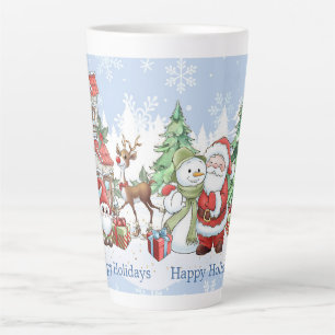 Santa Snowman Reindeer Weihnachten Milchtasse