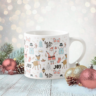 Santa, Snowman, Rentiermuster ID559 Espressotasse