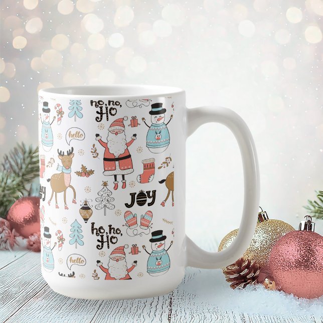 Santa, Snowman, Rentiermuster ID559 Kaffeetasse (Von Creator hochgeladen)