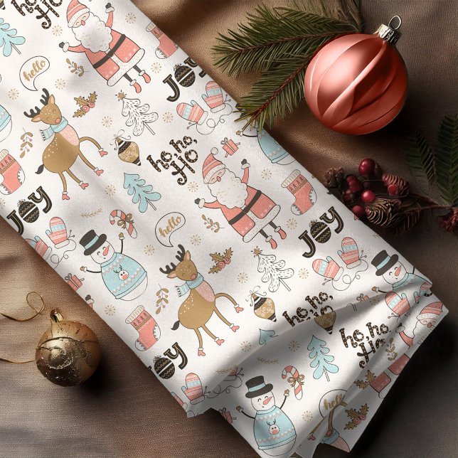 Santa, Snowman, Rentiermuster ID559 Stoff (Von Creator hochgeladen)