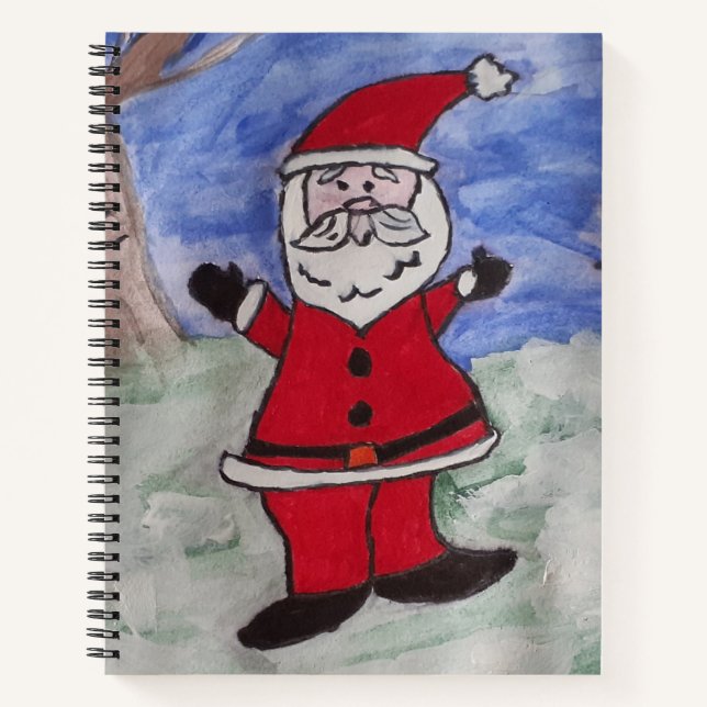 Santa & Snowman Spiral Notebook Notizbuch (Vorderseite)