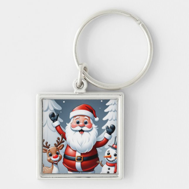Santa, Snowman und Ralph der Rentier Schlüsselanhänger (Vorne)