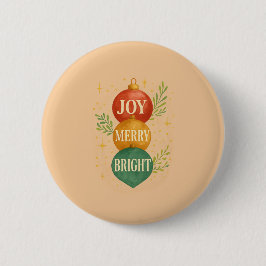 Santa & Snowman Winter Scene – Festive Holiday  Button