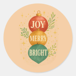 Santa & Snowman Winter Scene – Festive Holiday  Runder Aufkleber