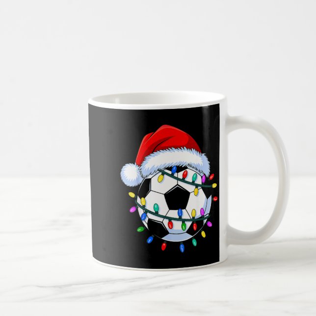 Santa Soccer Ball Christmas Soccer  Kaffeetasse (Rechts)
