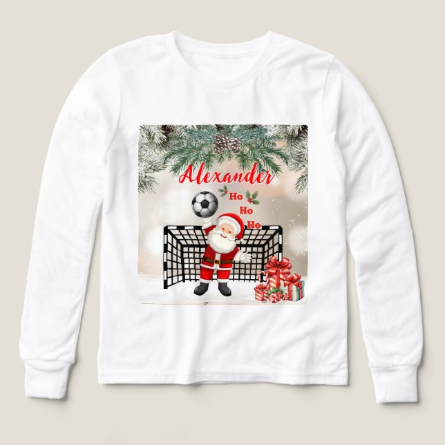 Santa Soccer Christmas Soccer Personalized (Design Vorderseite)