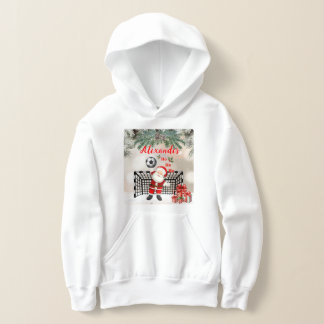 Santa Soccer Christmas Soccer Personalized Hoodie